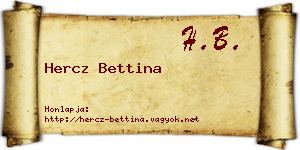 Hercz Bettina névjegykártya