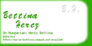 bettina hercz business card